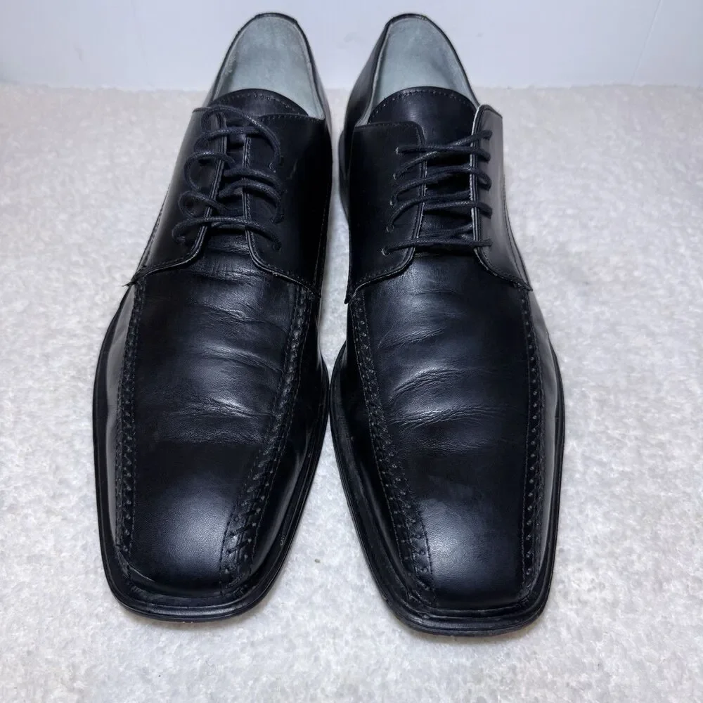 Kenneth Cole Reaction Shoes Mens 11.5M Get Busy Dress Oxford Black Leather